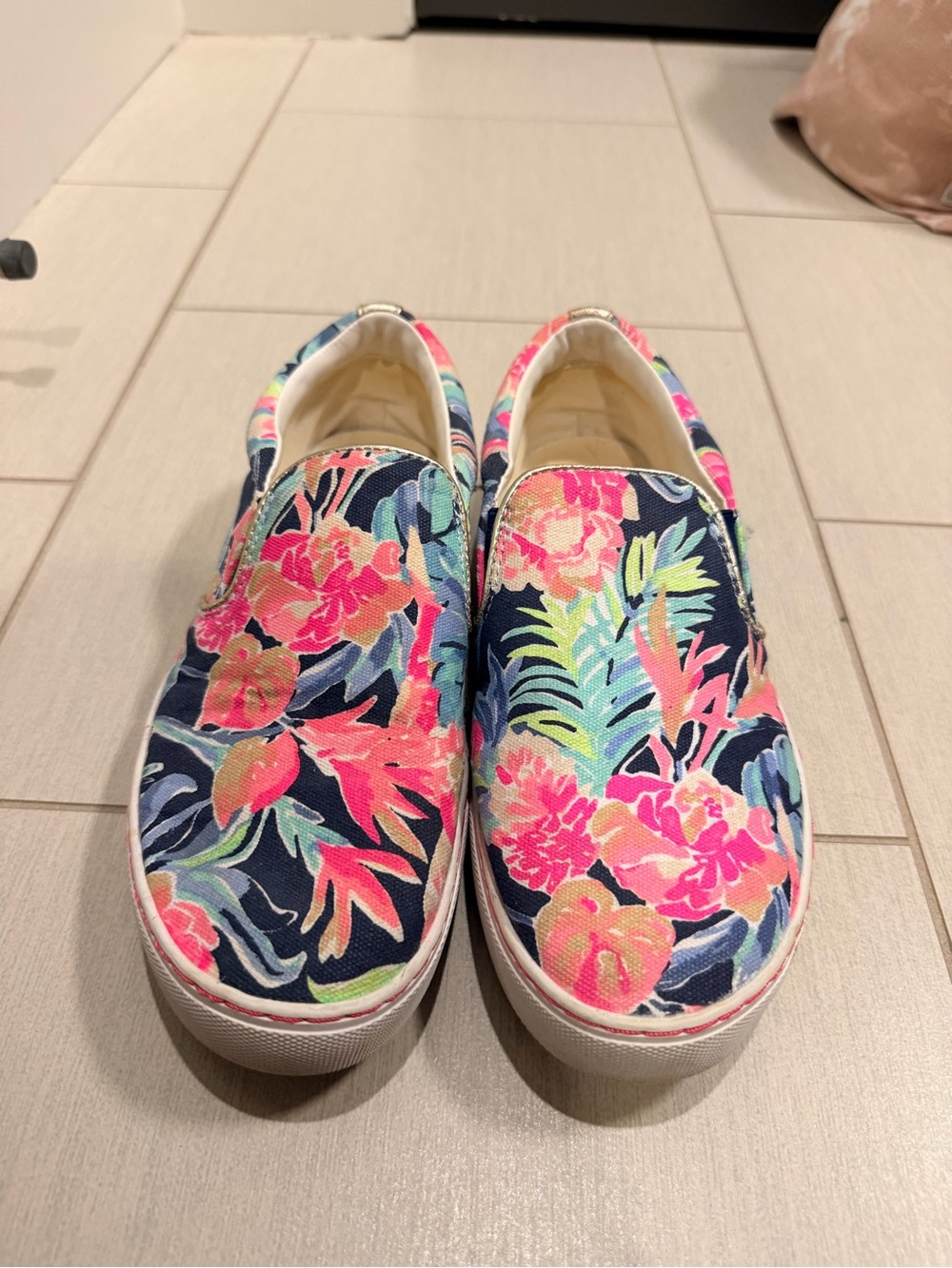 Floral Slip-On Canvas Lilly Pulitzer Julie Sneakers - 7.5